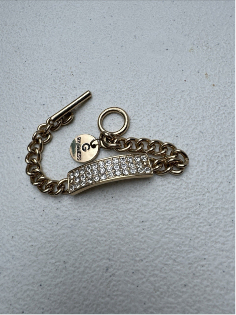 GUESS Crystal Rhinestone Bangle Bracelet Gold Silver Tone